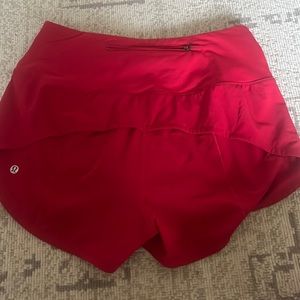 Lululemon Speed Up High-Rise Lined Short 2.5" dark red size 6